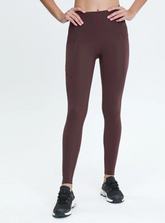 Calça Legging Asana com bolso marrom