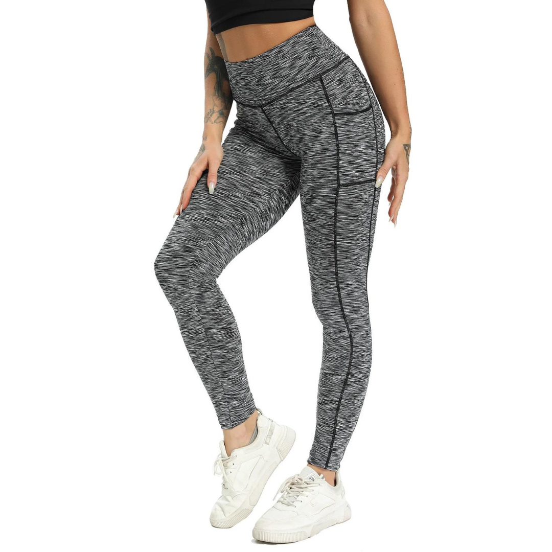 Calça yoga fitness com bolso lateral