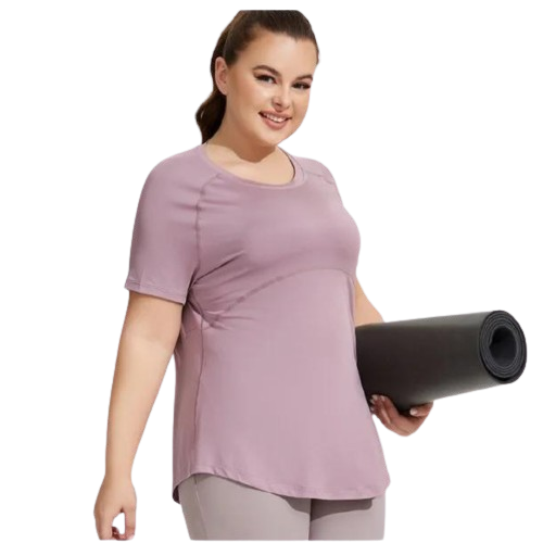 Camiseta Feminina curvilínea yoga treino