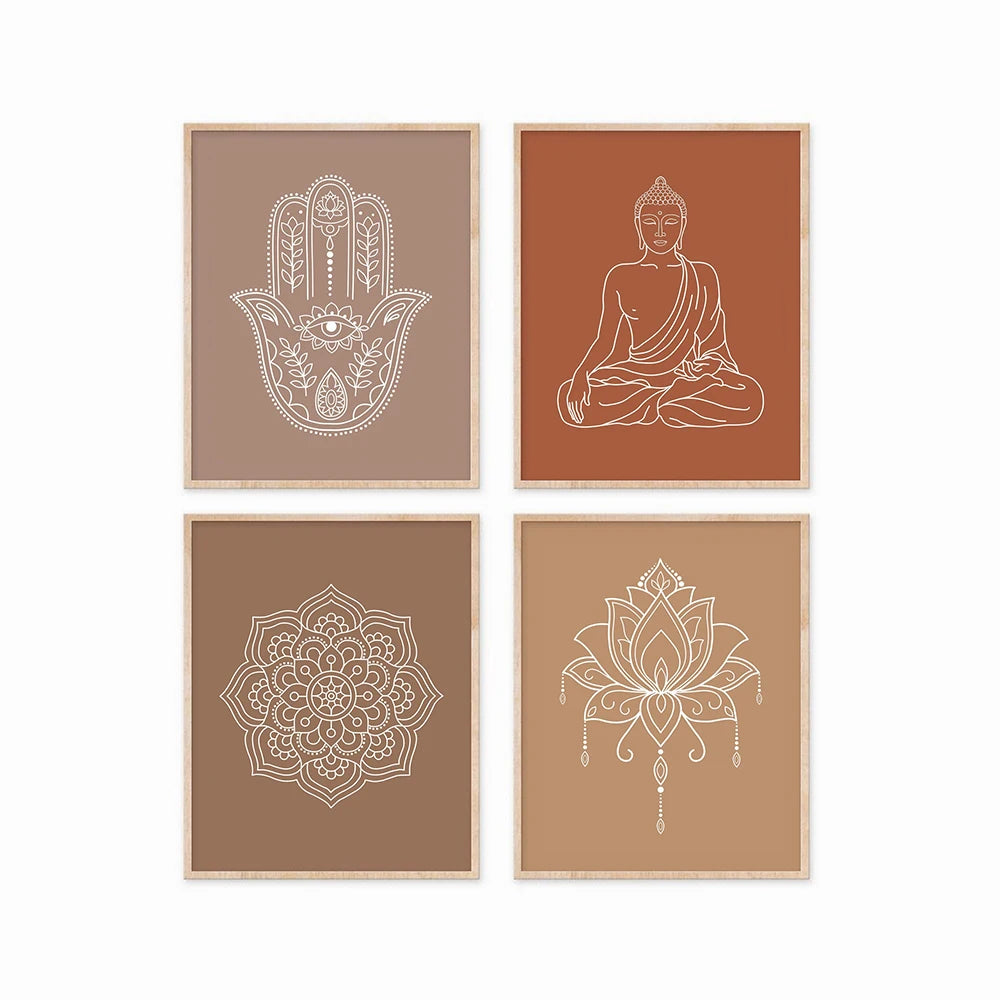 Quadro Mandala Buda Lótus