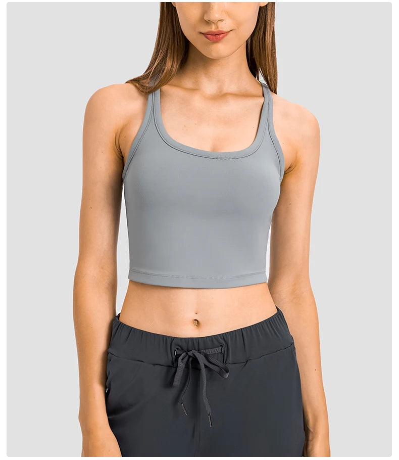 Cropped top acolchoado para Yoga