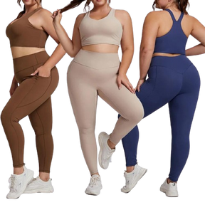 Conjunto fitness Asana yoga Bege size