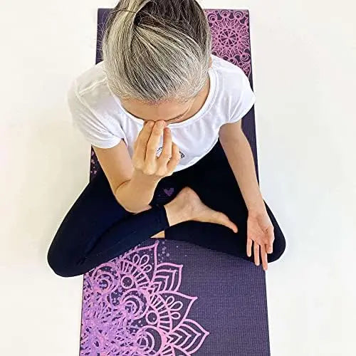 Tapete yoga Asana PVC Design Impresso Para Iniciante