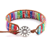 Pulseira boêmia multicolorida 7 chakras