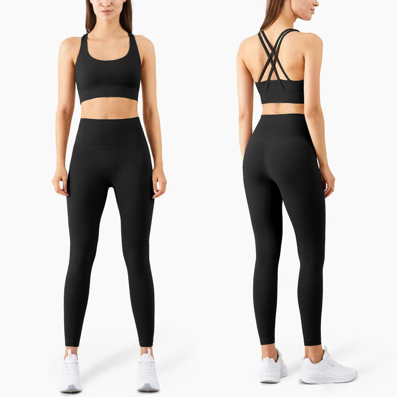 Conjunto fitness Asana sutiã sem costura