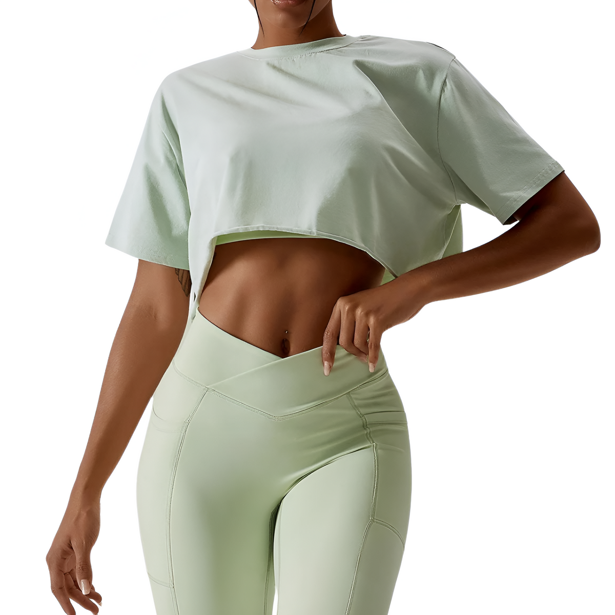 Cropped Verde solta Fitness