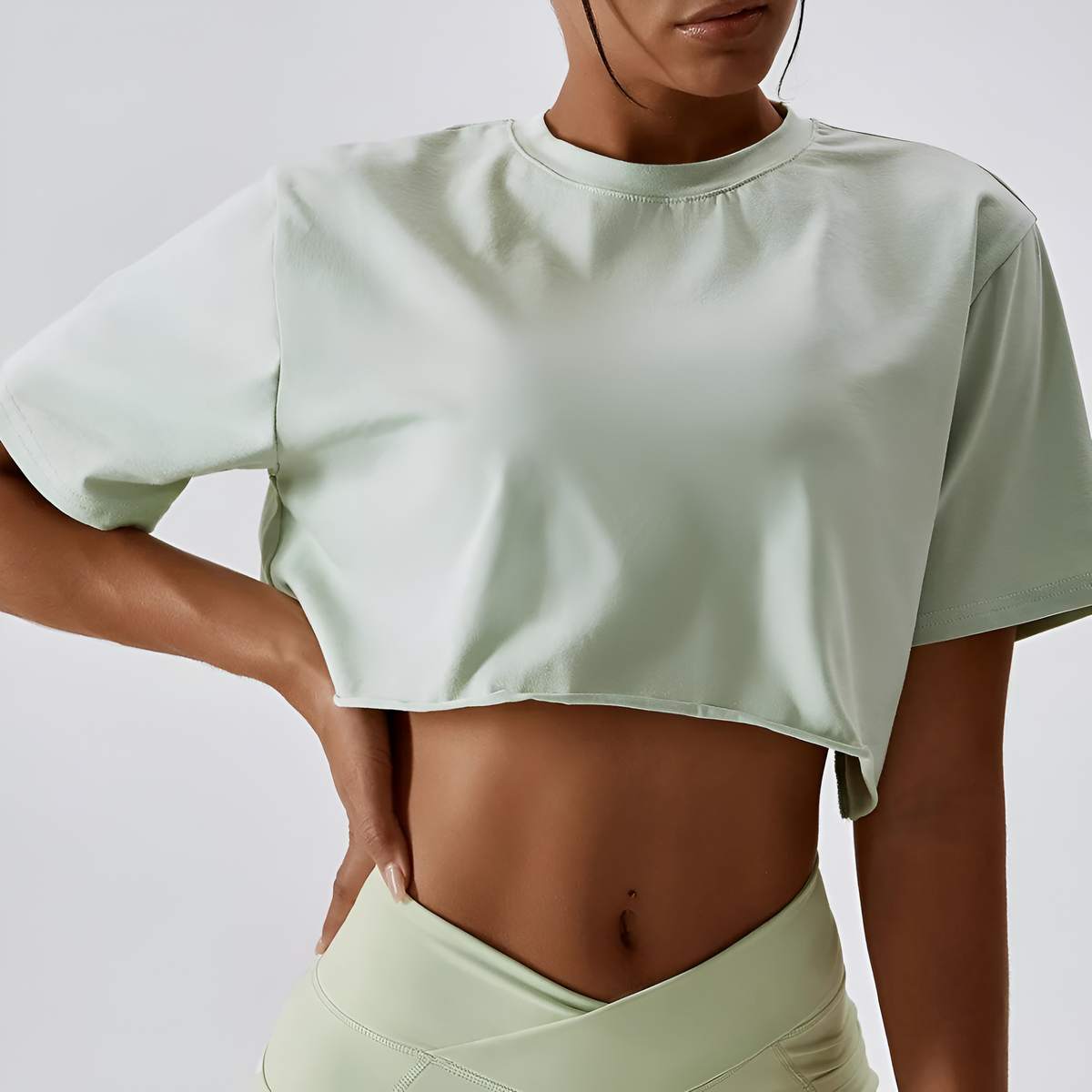 Cropped Verde solta Fitness