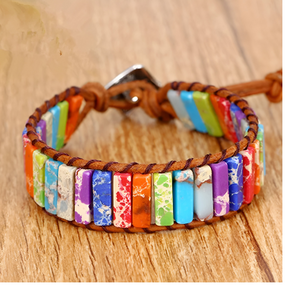 Pulseira boêmia multicolorida 7 chakras