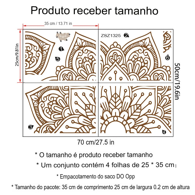 Adesivo EcoArt Stencil Mandala